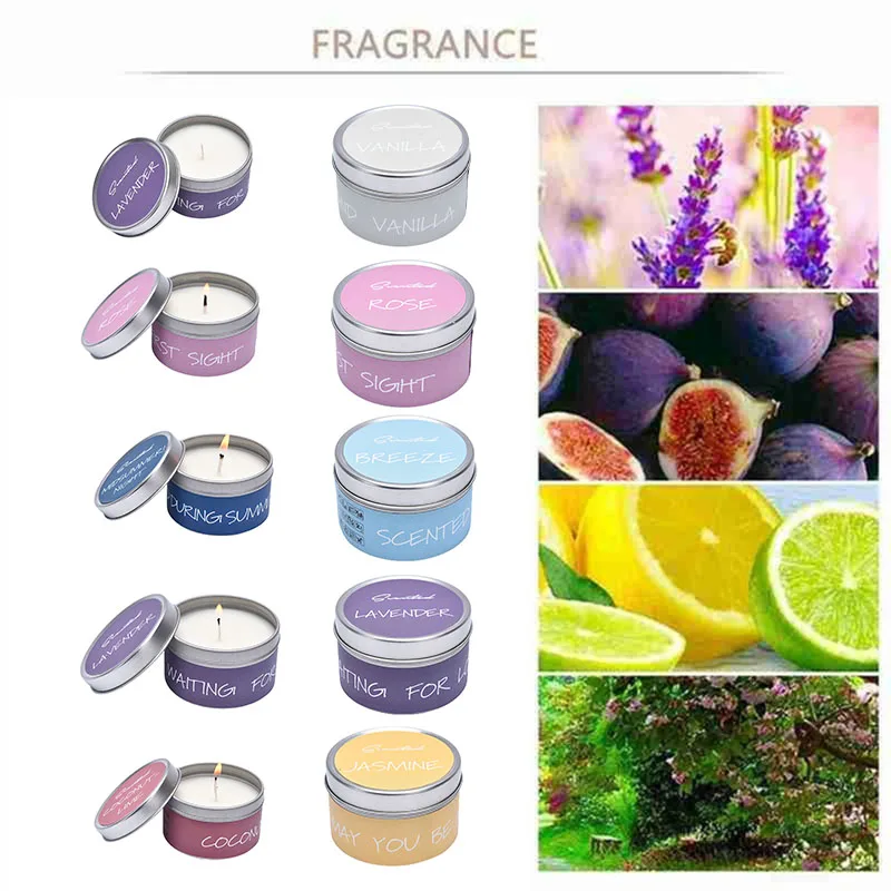2021 NEW Handmade Candle Plant Essential Oil Small Jar Scented Travel Natural Soy Wax Home Deco 9styles | Дом и сад