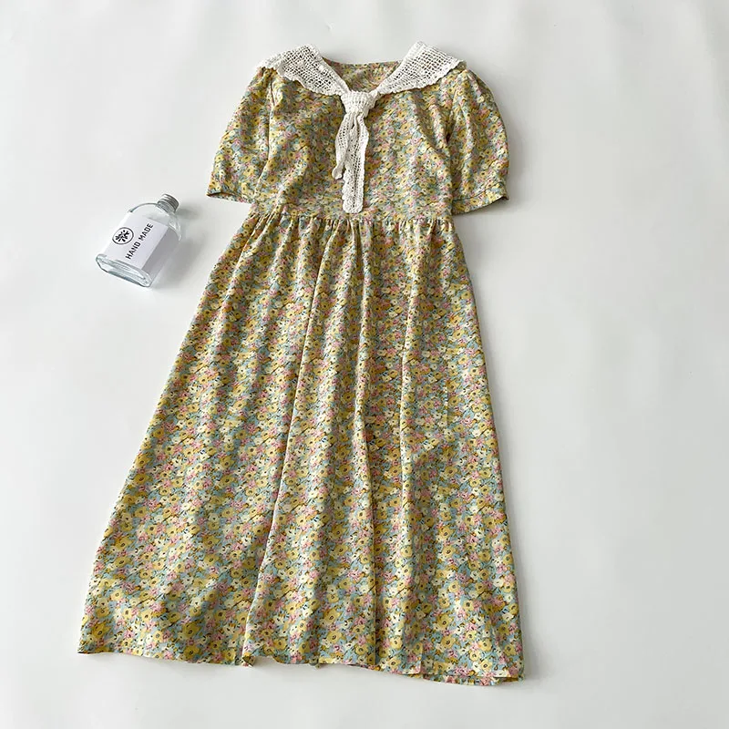 EBAIHUI 2021 Summer New French Retro Floral Print A-line Dress Puff Sleeve Lace Scarf Collar Elastic Waist Women Girls Dresses
EBAIHUI 2021 Summer New French Retro Floral Print A-line Dress Puff Sleeve Lace Scarf Collar Elastic Waist Women Girls Dresses