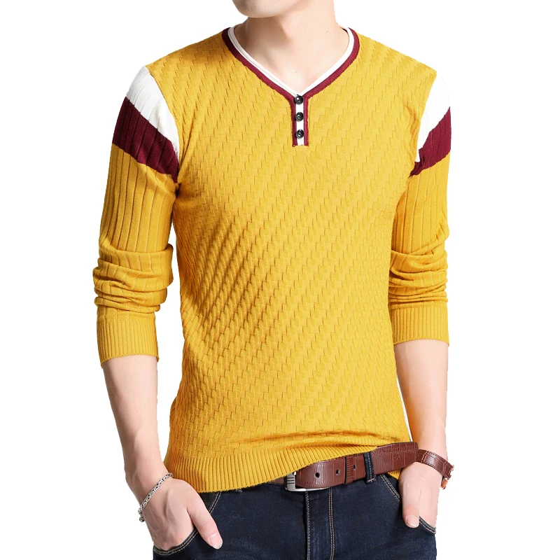 Brand-sweater Autumn Men's Button V-collar Slim Sweaters Men Elastic Knitted Sweaters Knitted Pullover Men Knitted
Brand-sweater Autumn Men's Button V-collar Slim Sweaters Men Elastic Knitted Sweaters Knitted Pullover Men Knitted