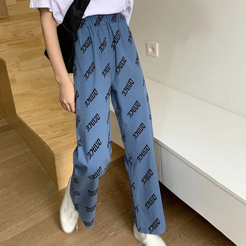 Women's Print Casual Straight Wide Leg Pants Summer Loose And Thin Elastic Waist Trousers No pockets
Women's Print Casual Straight Wide Leg Pants Summer Loose And Thin Elastic Waist Trousers No pockets