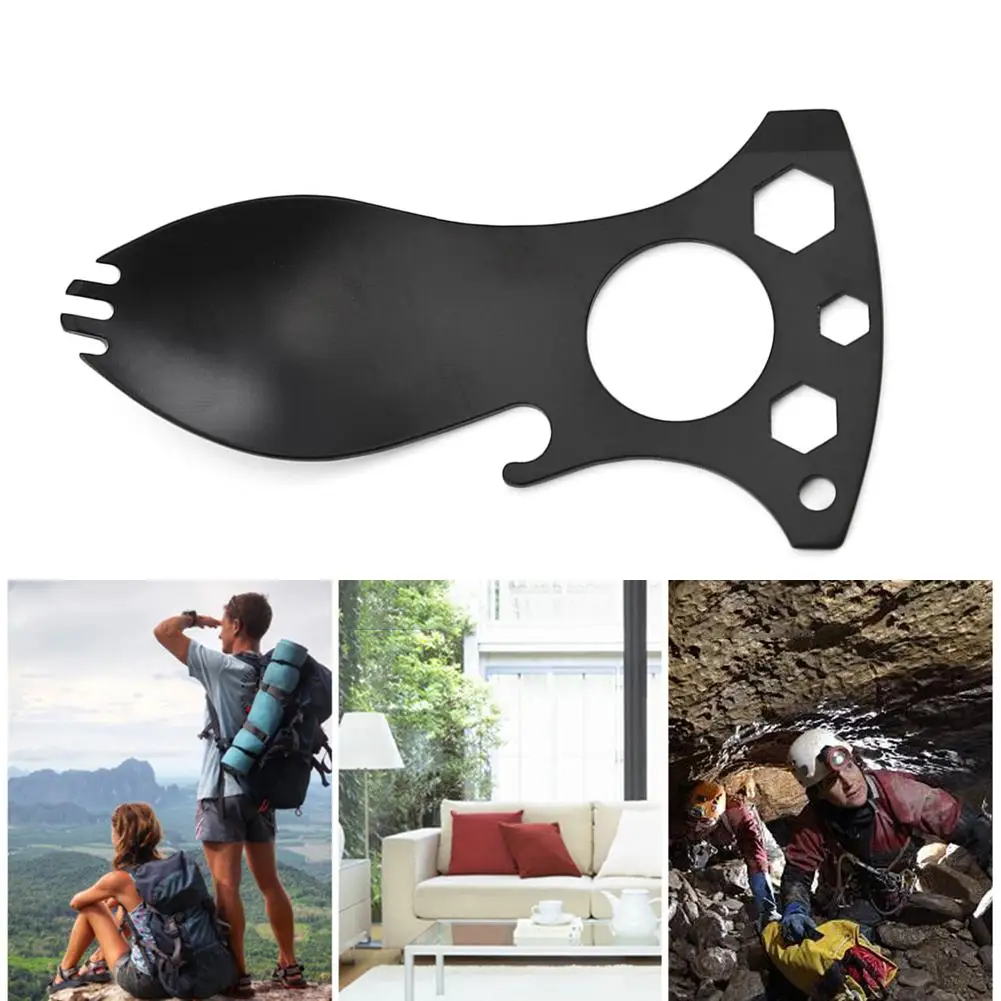 Outdoor Camping Stainless Steel Multi-Function Spoon Keychain Bottle Opener Wrench Tool Bottle Opener For Travel Mountaineering
Outdoor Camping Stainless Steel Multi-Function Spoon Keychain Bottle Opener Wrench Tool Bottle Opener For Travel Mountaineering