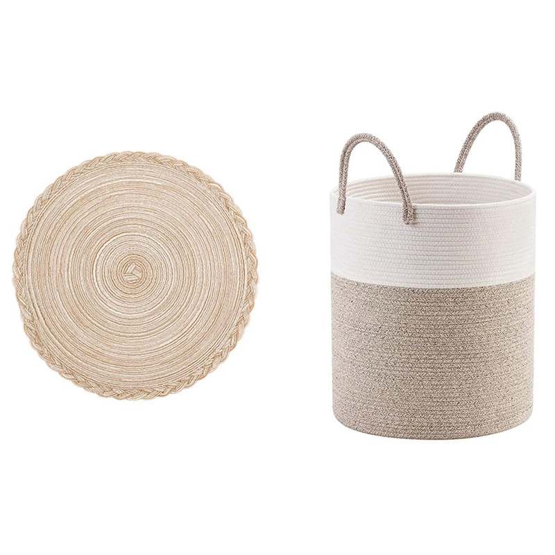 1 Pcs Folding Dirty Clothes Basket Storage Basket Laundry Basket & 1 Set Hand-Woven Heat Insulation Non Slip Table Mats
1 Pcs Folding Dirty Clothes Basket Storage Basket Laundry Basket & 1 Set Hand-Woven Heat Insulation Non Slip Table Mats