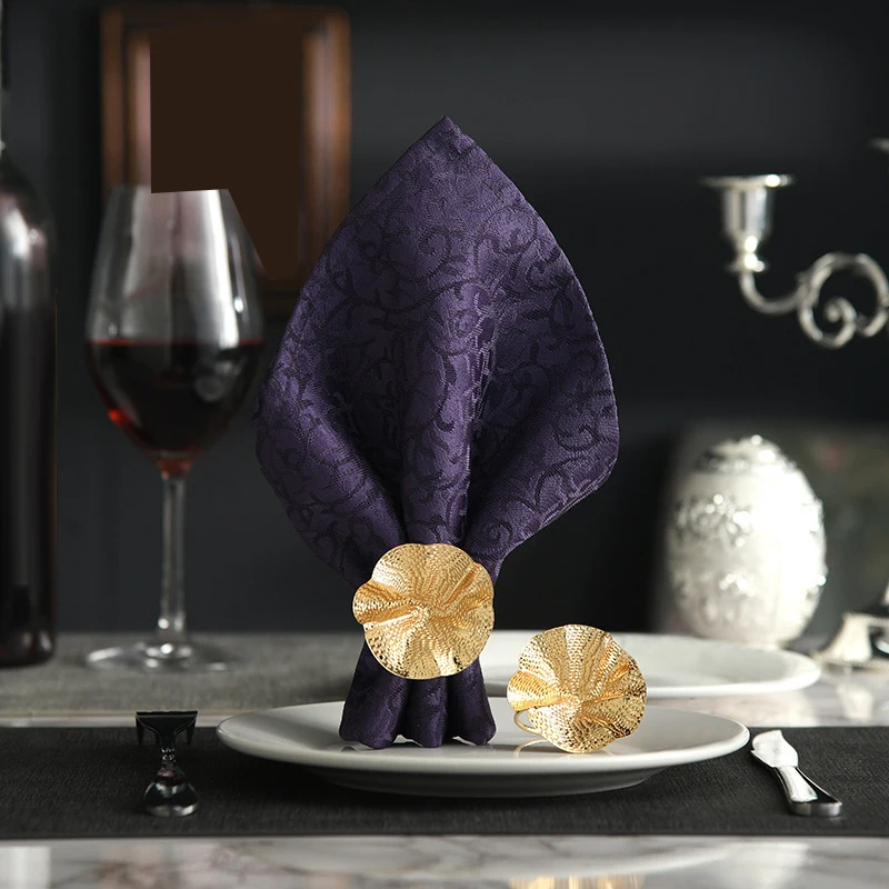 12Pcs Gold-Plated Lotus Leaf Napkin Buckle Accessories High-End European Style Napkin Buckle Towel Ring Decoration
12Pcs Gold-Plated Lotus Leaf Napkin Buckle Accessories High-End European Style Napkin Buckle Towel Ring Decoration