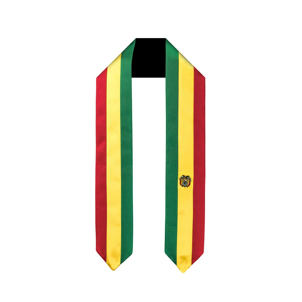 Bolivia Flag Graduation Stole 72 inch Long High-quality Satin Straight Collar Graduation Sash
Bolivia Flag Graduation Stole 72 inch Long High-quality Satin Straight Collar Graduation Sash