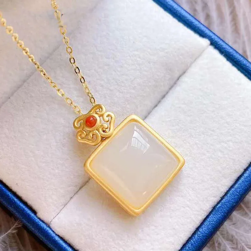 Pure Natural Jade Gemstone 14K Yellow Gold Color Necklace Jewelry Pendant Women Men Collares Mujer Bizuteria Emerald Pendant
Pure Natural Jade Gemstone 14K Yellow Gold Color Necklace Jewelry Pendant Women Men Collares Mujer Bizuteria Emerald Pendant