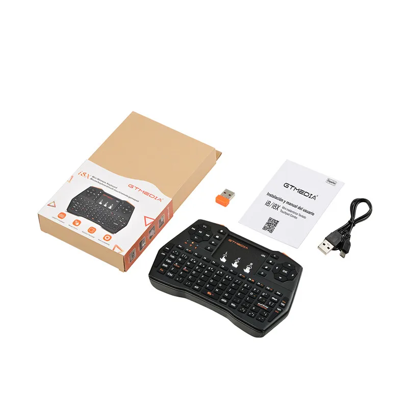 GTMEDIA Original i8X 2.4GHz Wireless Keyboard Air Mouse Touchpad Handheld for Android TV BOX Mini PC English Spain Version
GTMEDIA Original i8X 2.4GHz Wireless Keyboard Air Mouse Touchpad Handheld for Android TV BOX Mini PC English Spain Version