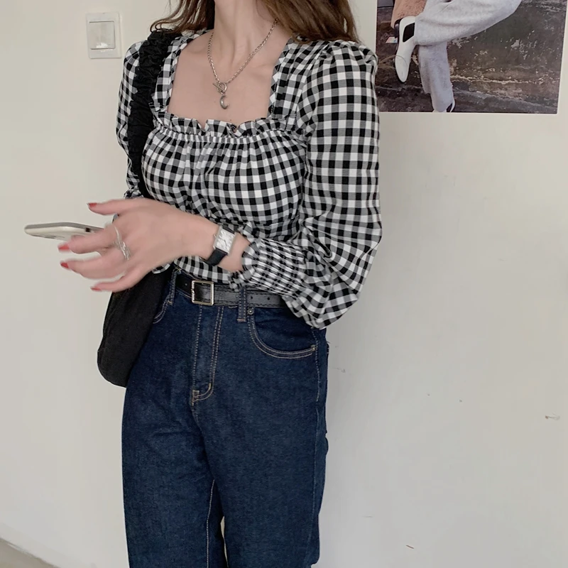Cotday Square Collar Chic White Blouse Women High Waist Female Blouse Short Square Collar Tops Autumn Shirt New Vintage Retro
Cotday Square Collar Chic White Blouse Women High Waist Female Blouse Short Square Collar Tops Autumn Shirt New Vintage Retro