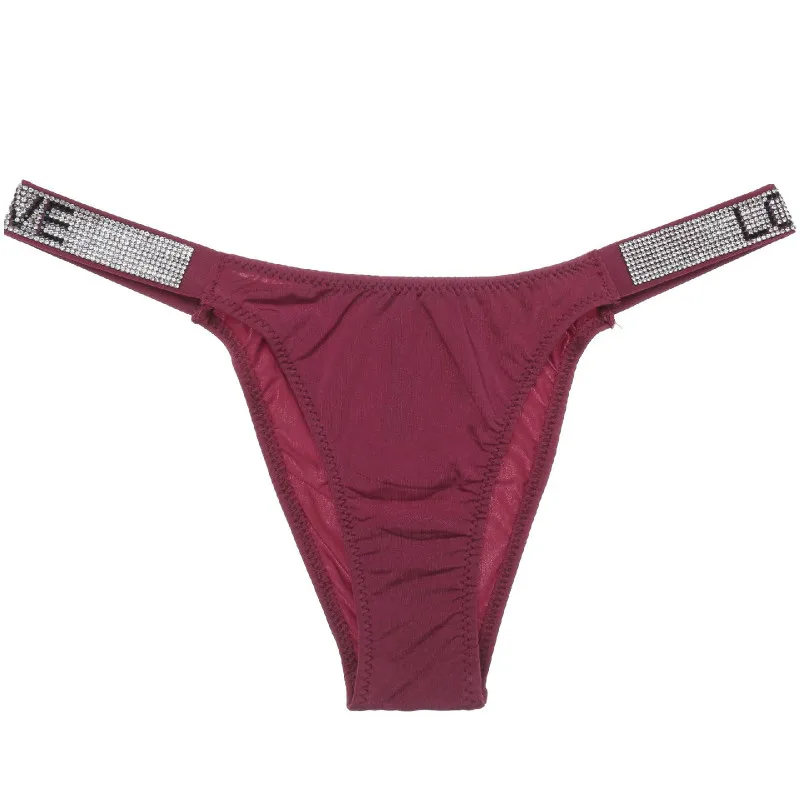 panties for women Sexy Thong pink letter Rhinestones belt G-string Fashion low-rise tanga Shorts Briefs T-back string underwear
panties for women Sexy Thong pink letter Rhinestones belt G-string Fashion low-rise tanga Shorts Briefs T-back string underwear