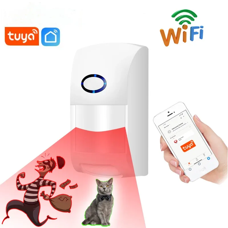 Смарт Wi-Fi инфракрасные детекторы Tuya, датчик движения, сигнализация, совместимая с приложением Tuyasmart Smart Life APP
Смарт Wi-Fi инфракрасные детекторы Tuya, датчик движения, сигнализация, совместимая с приложением Tuyasmart Smart Life APP
