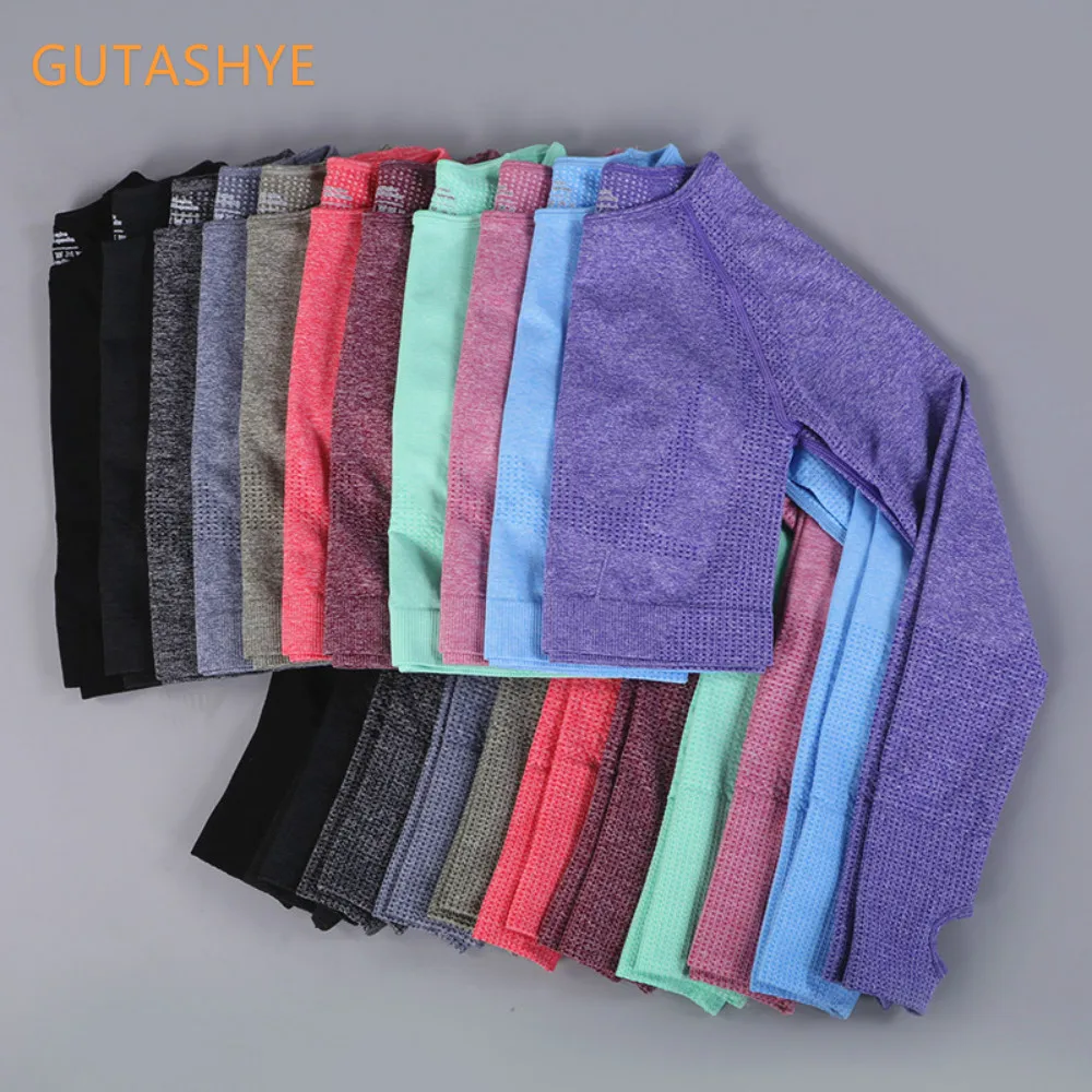Long Sleeve Gym Yoga Sports Crop Top Women's Seamless T-shirt Fitness Woman Sport Tshirt Workout Tops For Women Sportswear
Long Sleeve Gym Yoga Sports Crop Top Women's Seamless T-shirt Fitness Woman Sport Tshirt Workout Tops For Women Sportswear