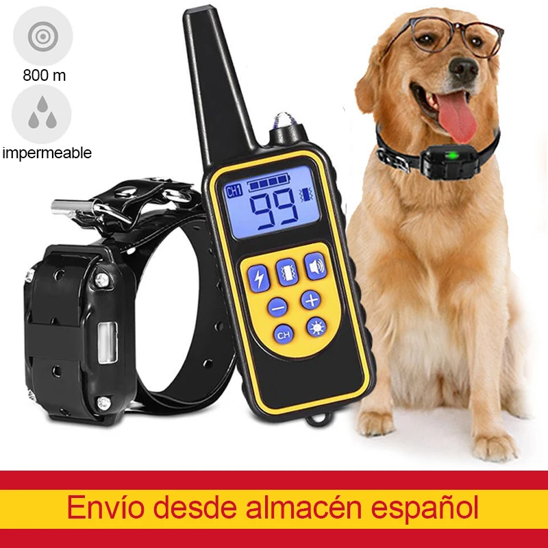 Ошейник для дрессировки собак с дистанционным управлением, 800 м 
Ошейник для дрессировки собак с дистанционным управлением, 800 м