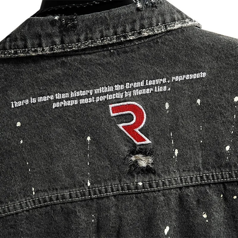 Fashion Mens Printed Loose Fit Hip Hop Denim Jacket Plus Size 5XL Hole Ripped Jeans Coat Streetwear Vintage Embroidery Jackets
Fashion Mens Printed Loose Fit Hip Hop Denim Jacket Plus Size 5XL Hole Ripped Jeans Coat Streetwear Vintage Embroidery Jackets