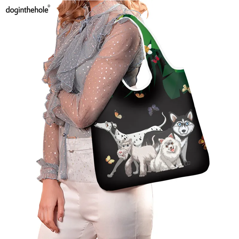 Doginthehole Kawaii Cartoon Dogs Butterfly Shopping Bags Black Casual Large Capacity Shoulder Tote Bags For Shopping Storage Sac
Doginthehole Kawaii Cartoon Dogs Butterfly Shopping Bags Black Casual Large Capacity Shoulder Tote Bags For Shopping Storage Sac