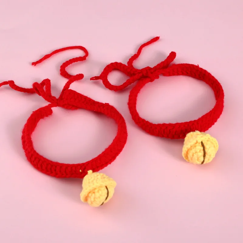 Cat Yarn Collar Pet Bell Soft Collar Dog Handmade Necklace Dog Supplies Pets Products Cat Accessories Adjustable Chihuahua
Cat Yarn Collar Pet Bell Soft Collar Dog Handmade Necklace Dog Supplies Pets Products Cat Accessories Adjustable Chihuahua