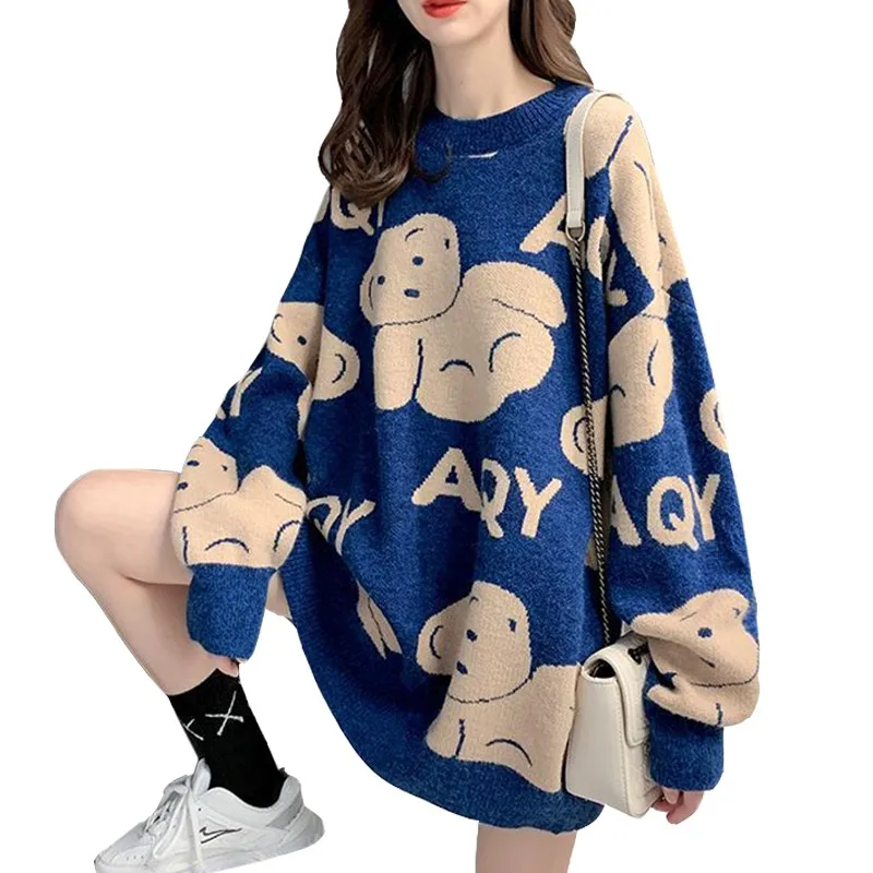 Свитер Like Sleep Bear Женский, Свободный пуловер средней длины, свитер в Корейском стиле, Осень-зима
Свитер Like Sleep Bear Женский, Свободный пуловер средней длины, свитер в Корейском стиле, Осень-зима