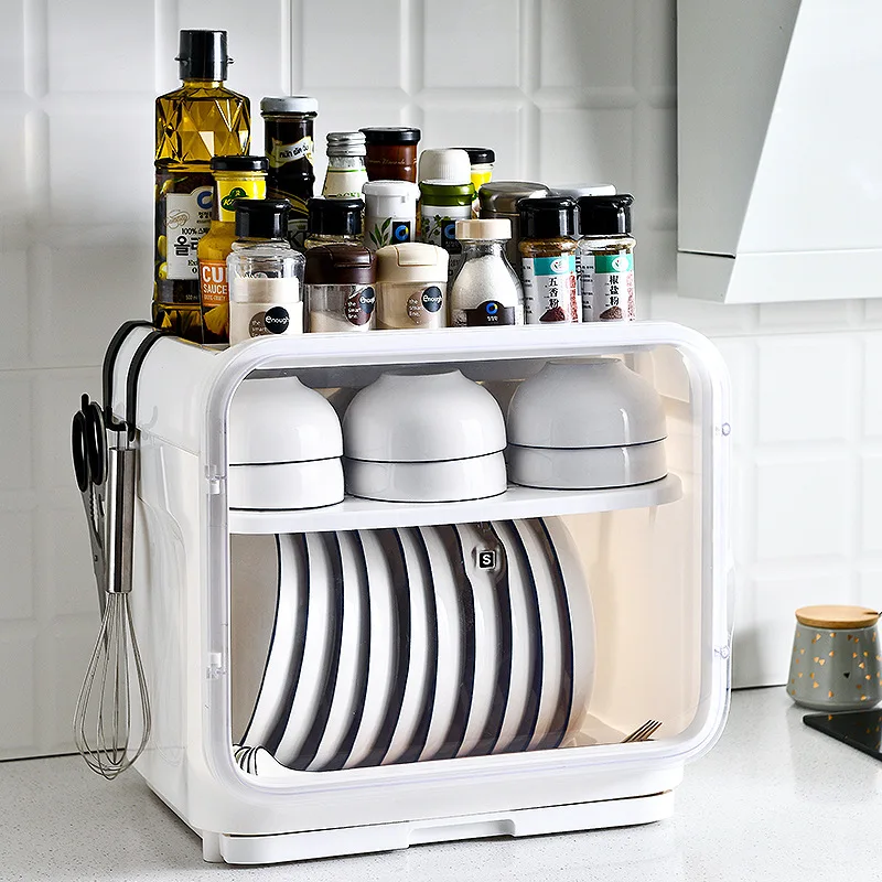 Kitchen Tableware Storage Box Plastic Drain Dish Rack Household Countertops with Seasoning Box Cupboard
Kitchen Tableware Storage Box Plastic Drain Dish Rack Household Countertops with Seasoning Box Cupboard