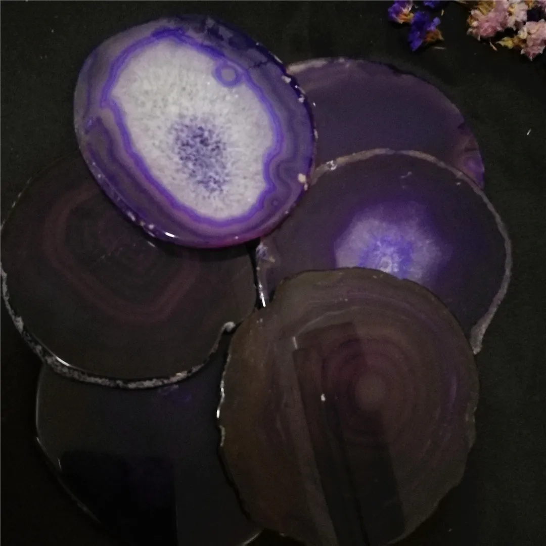 6pcs Natural Agate Geode Polished Crystal Slice Stone Coaster Natural Gemstones Agate Plate Mineral Specimen Home Decoration
6pcs Natural Agate Geode Polished Crystal Slice Stone Coaster Natural Gemstones Agate Plate Mineral Specimen Home Decoration