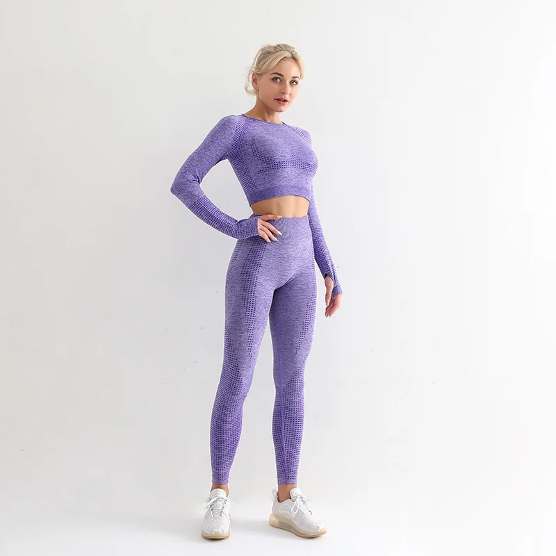 2 PCS Sportswear Gym Clothing Seamless Women Yoga Set Workout Fitness Long Sleeve Crop Top High Waist Leggings Sports Suits
2 PCS Sportswear Gym Clothing Seamless Women Yoga Set Workout Fitness Long Sleeve Crop Top High Waist Leggings Sports Suits