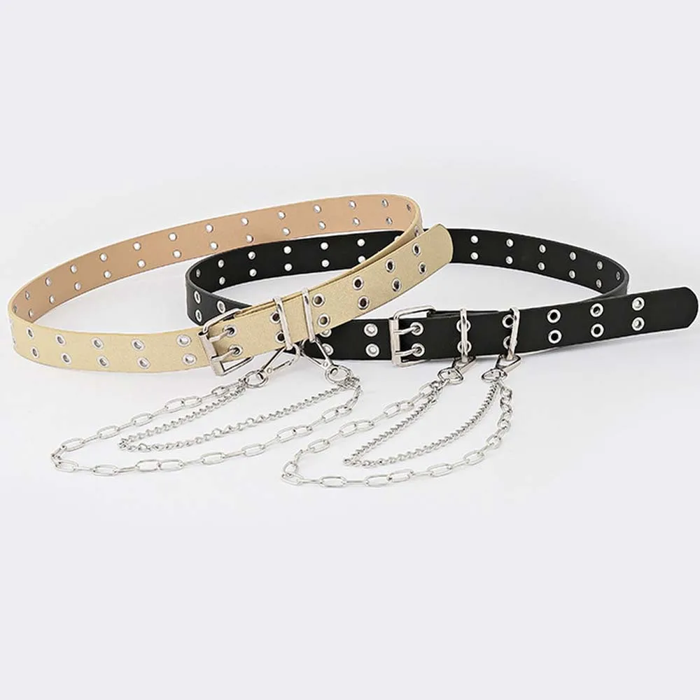 New Double-row Hole Ladies Thin Belt Chain Casual Punk Decorative Women's Trouser Belt Fashion Casual All-match Waistband
New Double-row Hole Ladies Thin Belt Chain Casual Punk Decorative Women's Trouser Belt Fashion Casual All-match Waistband