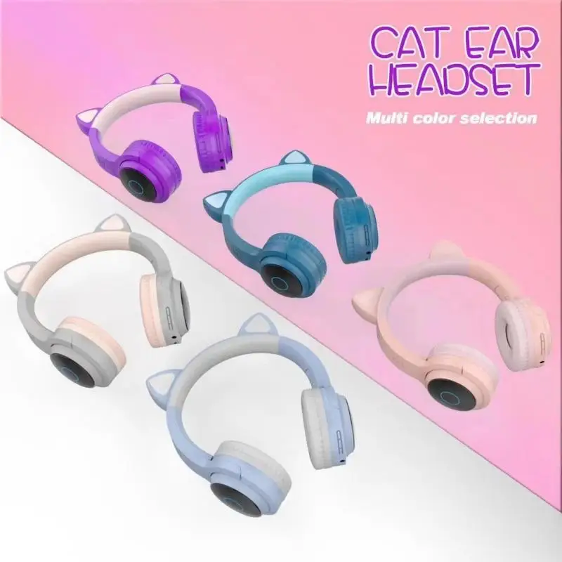 Wireless Headphone Bluetooth5.0 Headset Cat Ear Earphone Lights With Microphone For PC Laptop PhoneBluetoothSports Headphones
Wireless Headphone Bluetooth5.0 Headset Cat Ear Earphone Lights With Microphone For PC Laptop PhoneBluetoothSports Headphones