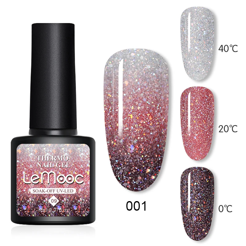 LEMOOC 8.0ml UV Gel Nail Polish Thermal Glitter Gel Polish Color-changing Gel Varnish Nail Art Gel varnish
LEMOOC 8.0ml UV Gel Nail Polish Thermal Glitter Gel Polish Color-changing Gel Varnish Nail Art Gel varnish