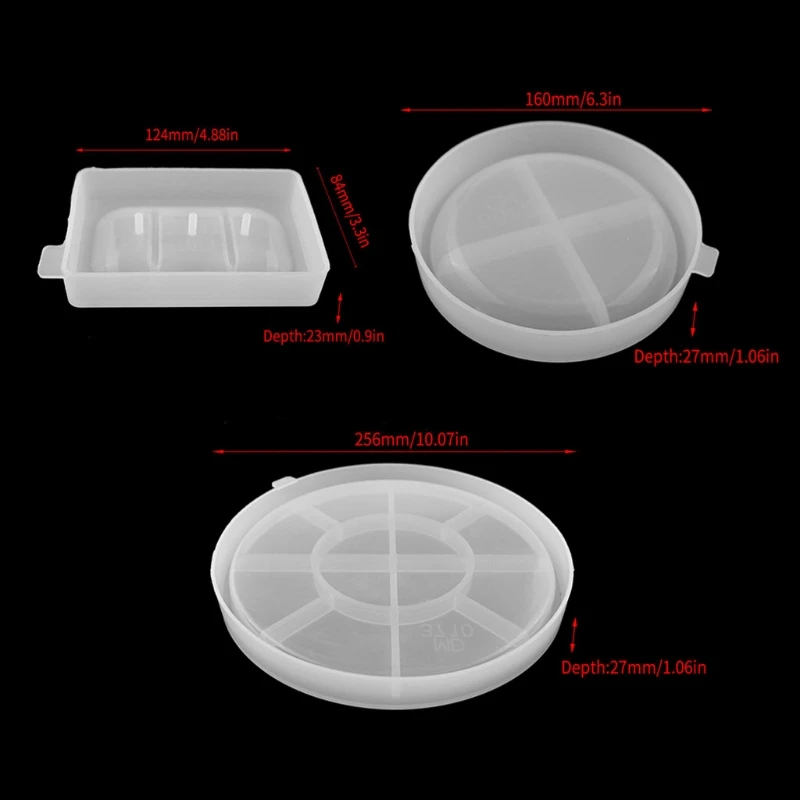 Soap Dish Resin Silicone Molds Epoxy Resin Round Dish Jewelry Tray Resin Molds T84A
Soap Dish Resin Silicone Molds Epoxy Resin Round Dish Jewelry Tray Resin Molds T84A