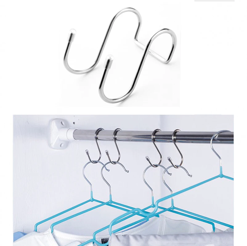 304 Stainless Steel S-shaped Double Storage Hook for Door Organizer Accessories Purse Hanger Bathroom for Kitchen Utensils Tool
304 Stainless Steel S-shaped Double Storage Hook for Door Organizer Accessories Purse Hanger Bathroom for Kitchen Utensils Tool