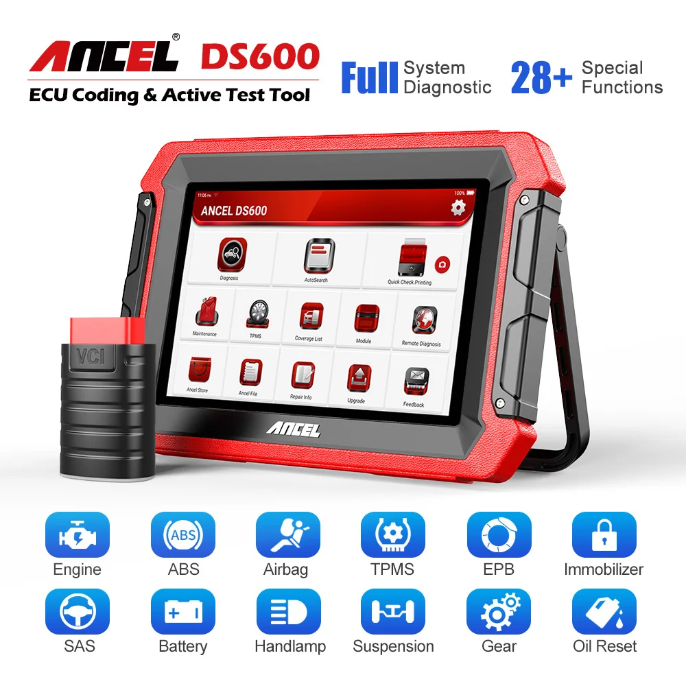 Ancel DS600 OBD2 Car Diagnostic Scanner Automotive Diagnosis Tools ECU Coding Oil Adaption DPF IMMO Reset OBD 2 Auto Diagnose
Ancel DS600 OBD2 Car Diagnostic Scanner Automotive Diagnosis Tools ECU Coding Oil Adaption DPF IMMO Reset OBD 2 Auto Diagnose