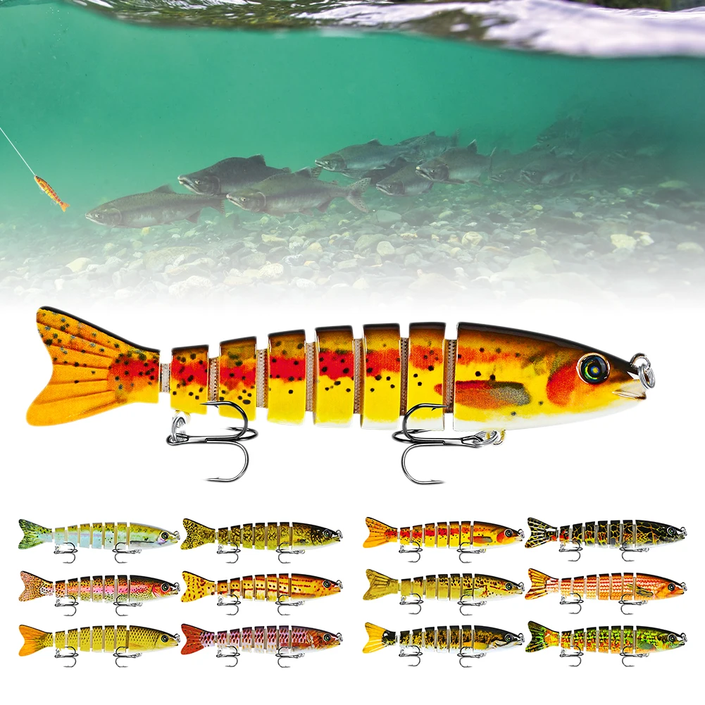 12cm 19g Sinking Wobblers 8 Segment Outdoor Fishing Lures Artificial Multi Jointed Hard Bait Swimbait Tackle Fishing Accessories
12cm 19g Sinking Wobblers 8 Segment Outdoor Fishing Lures Artificial Multi Jointed Hard Bait Swimbait Tackle Fishing Accessories