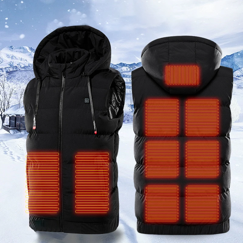 New 9 Places Heated Vest Intelligent USB Electric Heating Thermal For Men Women Outdoor Winter Thicken Warm Coat Outdoor Clothes
New 9 Places Heated Vest Intelligent USB Electric Heating Thermal For Men Women Outdoor Winter Thicken Warm Coat Outdoor Clothes