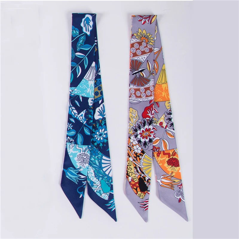 Hot Sale Handbag Scarf 2021 Fan Flower Print Small Silk Scarf Luxury Women Turban Narrow Bag Ribbon Hair Band Handbag Scarf C12
Hot Sale Handbag Scarf 2021 Fan Flower Print Small Silk Scarf Luxury Women Turban Narrow Bag Ribbon Hair Band Handbag Scarf C12