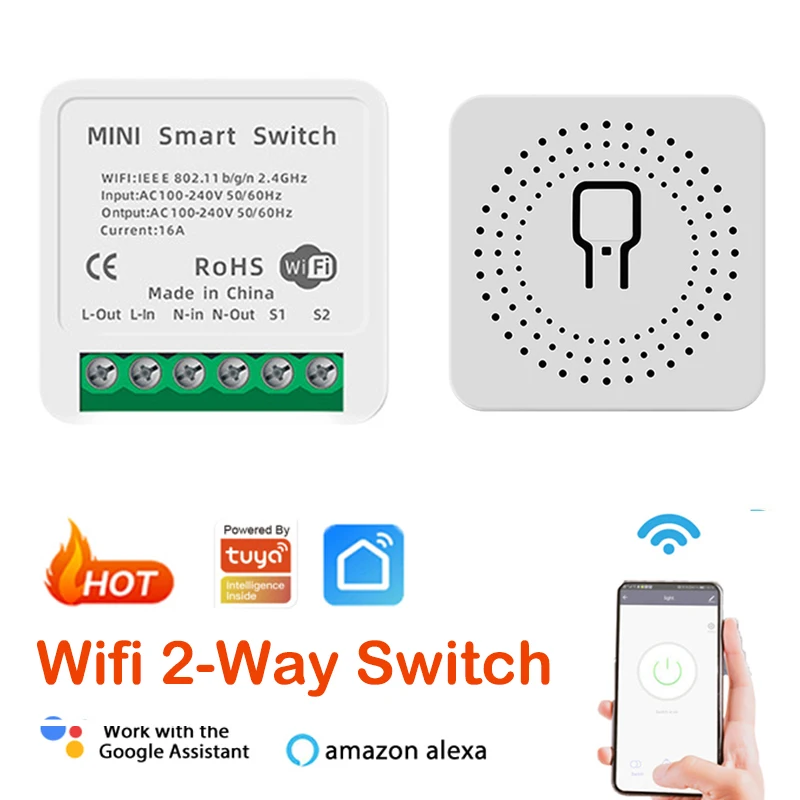 1-8 Pieces MINI Wifi Switch For Tuya Smart Life APP 2-way Control Timer Wireless Automation Compatible With Alexa Google Home
1-8 Pieces MINI Wifi Switch For Tuya Smart Life APP 2-way Control Timer Wireless Automation Compatible With Alexa Google Home