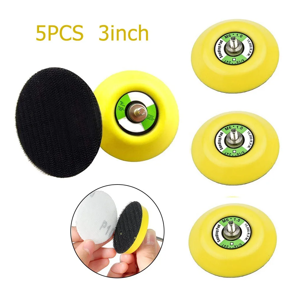 5pcs 3” 75mm Hook&Loop Polishing Sander Backer Plates Self-adhesive Backing Pad M6 Thread For Air Sander Buffing
5pcs 3” 75mm Hook&Loop Polishing Sander Backer Plates Self-adhesive Backing Pad M6 Thread For Air Sander Buffing