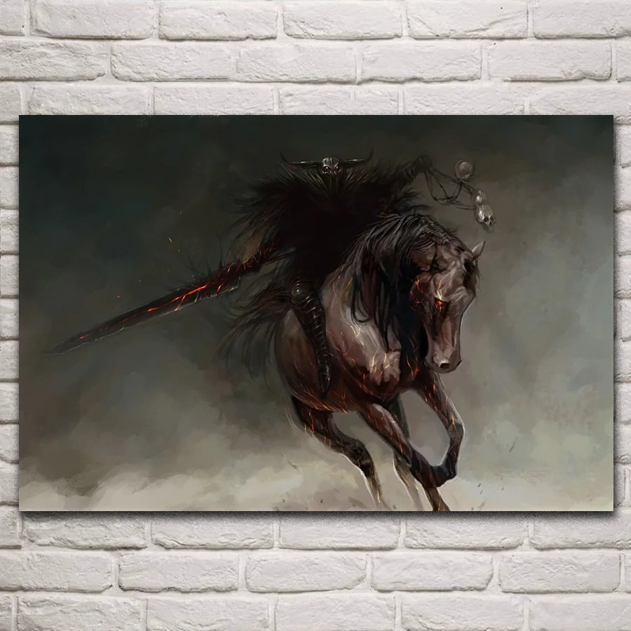 The knight rider Dark fantasy demon with sword horse artwork posters on the wall picture home living room decoration KP091
The knight rider Dark fantasy demon with sword horse artwork posters on the wall picture home living room decoration KP091