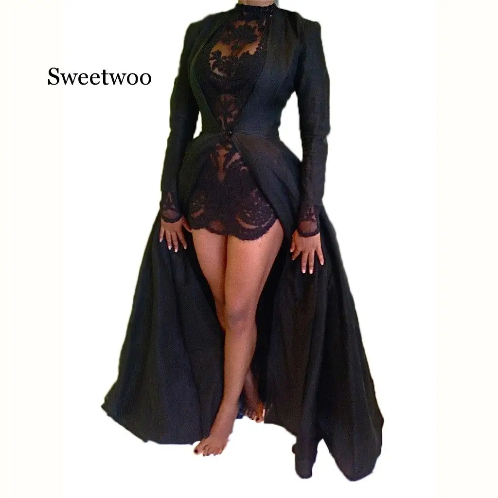 Autumn Winter Fashion Vestidos Women Elegant Vintage Sexy Black Lace Chiffon 2 Piece Party Dresses
Autumn Winter Fashion Vestidos Women Elegant Vintage Sexy Black Lace Chiffon 2 Piece Party Dresses