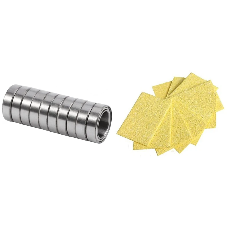 100Pcs Soldering Iron Solder Tip Welding Soldering Iron Sponge Pad & 10X 6700ZZ Deep Ball Miniature Thin-Walled Bearings
100Pcs Soldering Iron Solder Tip Welding Soldering Iron Sponge Pad & 10X 6700ZZ Deep Ball Miniature Thin-Walled Bearings