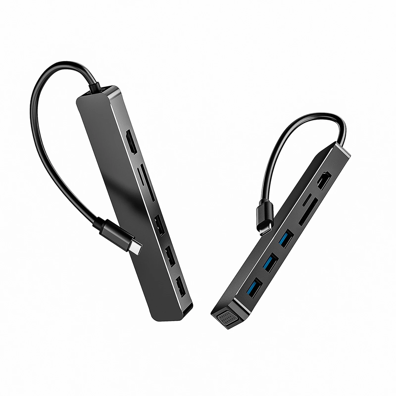 USB C Hub Type C к HDMI-совместимый адаптер USB 3,0 VGA кардридер 7 в 1 Type C док-станция для ноутбука
USB C Hub Type C к HDMI-совместимый адаптер USB 3,0 VGA кардридер 7 в 1 Type C док-станция для ноутбука