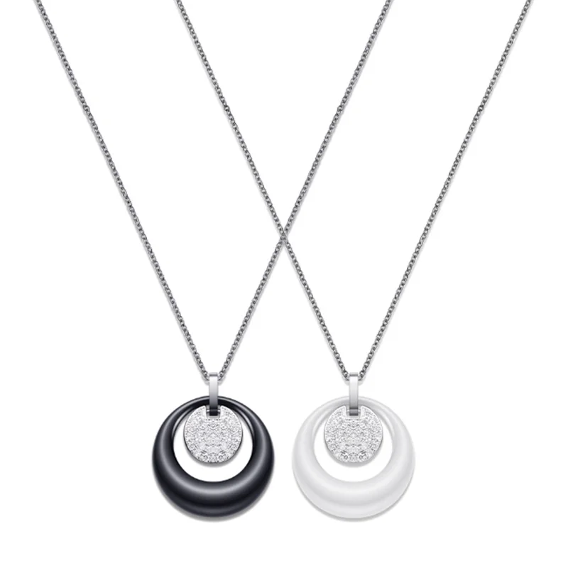 2022 Hot Simple Jewelry female Crystal fromSwarovskis 2 Colors Titanium Steel Round Ceramic Inland Zircon Necklace Fit Women
2022 Hot Simple Jewelry female Crystal fromSwarovskis 2 Colors Titanium Steel Round Ceramic Inland Zircon Necklace Fit Women