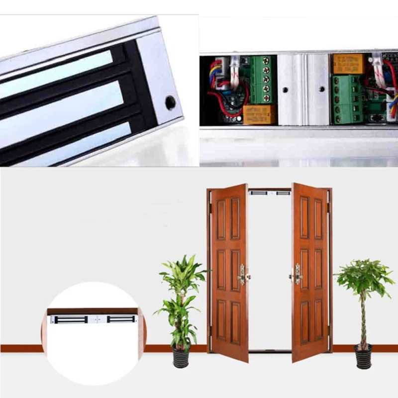 2 door 2 line 280kg double door electric lock installation maintenance two-door mounted magnetic locks
2 door 2 line 280kg double door electric lock installation maintenance two-door mounted magnetic locks