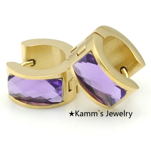 AMUMIU Заводской магазин, высокое качество, мужские фиолетовые акриловые серьги-кольца, позолоченные серьги из нержавеющей стали, ювелирные изделия, оптовая продажа KE387 
AMUMIU Заводской магазин, высокое качество, мужские фиолетовые акриловые серьги-кольца, позолоченные серьги из нержавеющей стали, ювелирные изделия, оптовая продажа KE387