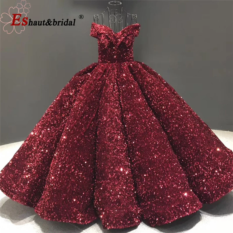 Dubai Luxury Evening dresses 2020 Sequined Off Shoulder Ball Gown Lace-up Bridal Quinceanera Gowns
Dubai Luxury Evening dresses 2020 Sequined Off Shoulder Ball Gown Lace-up Bridal Quinceanera Gowns