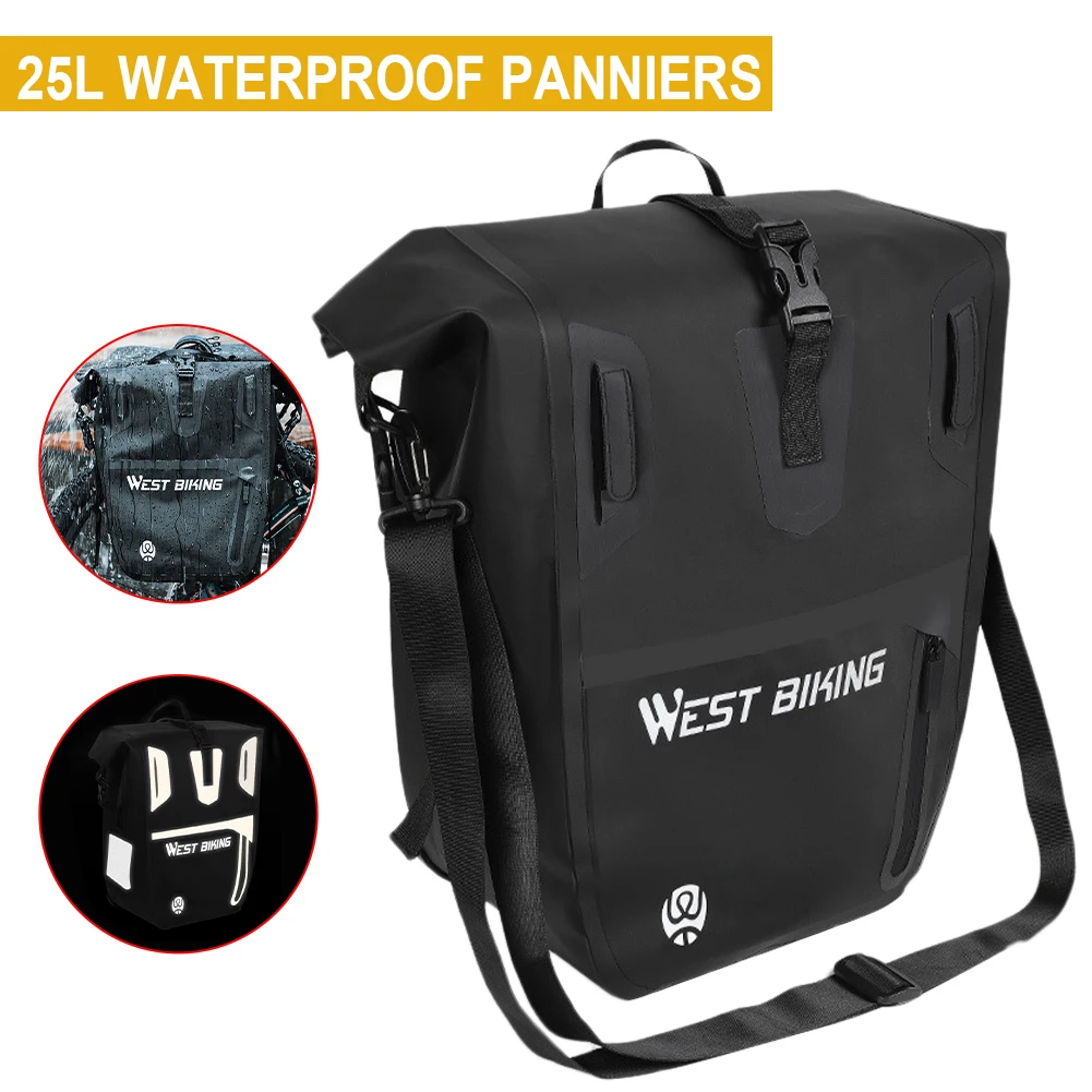 25L Large Capacity Bicycle Trunk Bag Bike Rear Rack Seat Panniers Waterproof TPU Luggage Bag Reflective Cycling Accessories
25L Large Capacity Bicycle Trunk Bag Bike Rear Rack Seat Panniers Waterproof TPU Luggage Bag Reflective Cycling Accessories