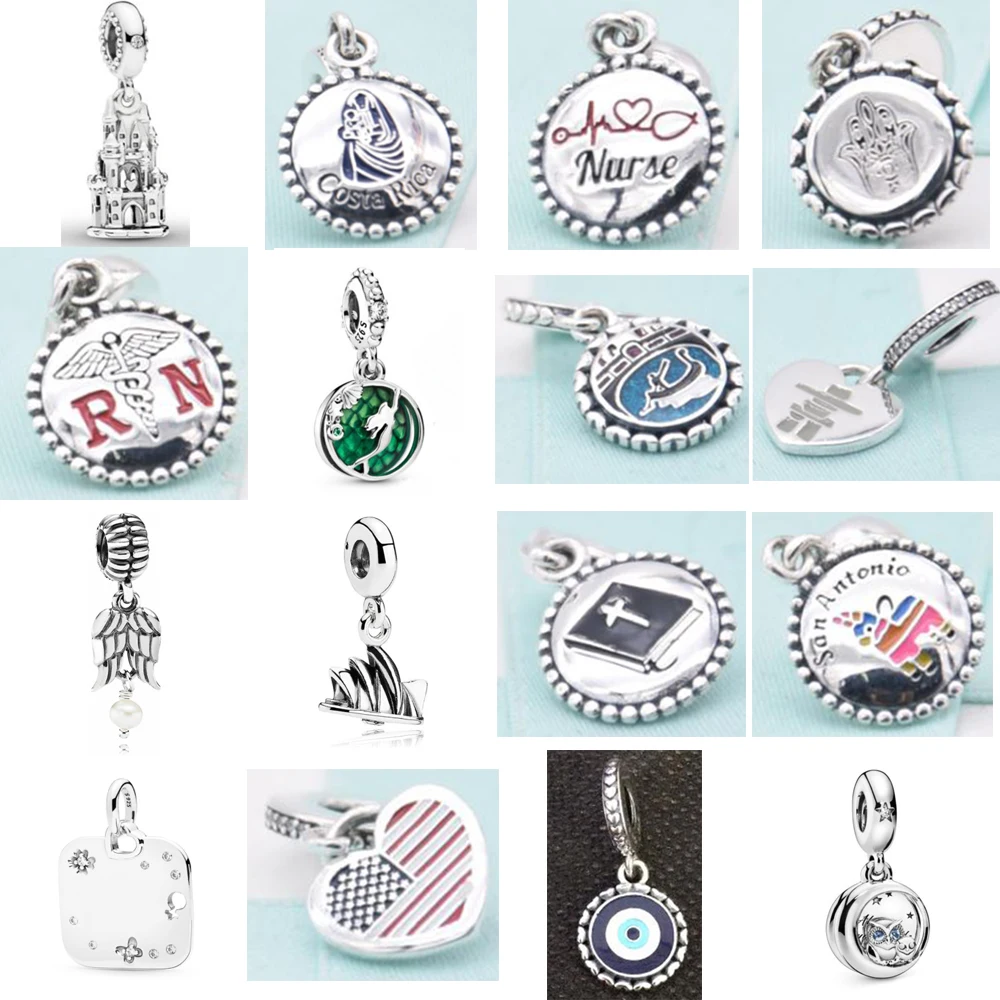 NEW Genuine 100% 925 Sterling Silver Charming Dreamy Castle Dreamland Nurse Sailboat Mermaid Pendant Fit DIY Original Jewelry
NEW Genuine 100% 925 Sterling Silver Charming Dreamy Castle Dreamland Nurse Sailboat Mermaid Pendant Fit DIY Original Jewelry