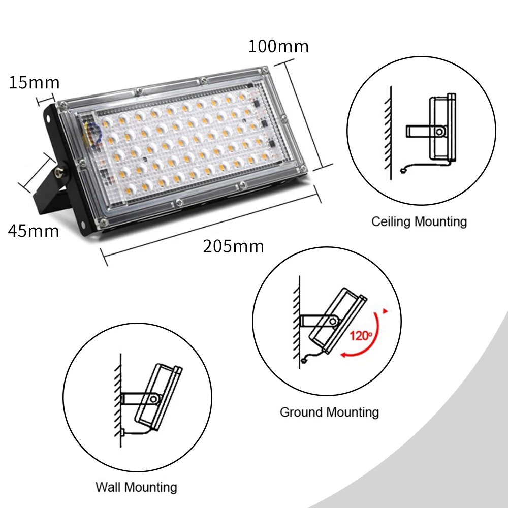 LEADLY Wall Mount UV Light Board Ultraviolet Torch With Mounting Function Black Pet Urine Stains Detector 50 LED Lamp | Лампы и