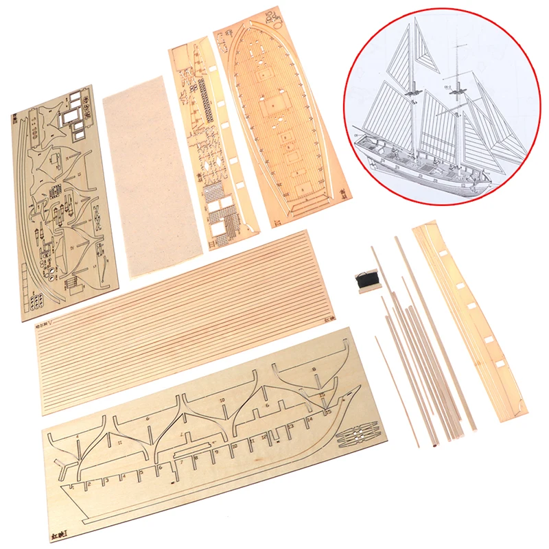 Сборные строительные комплекты Модель корабля деревянный парусник игрушки