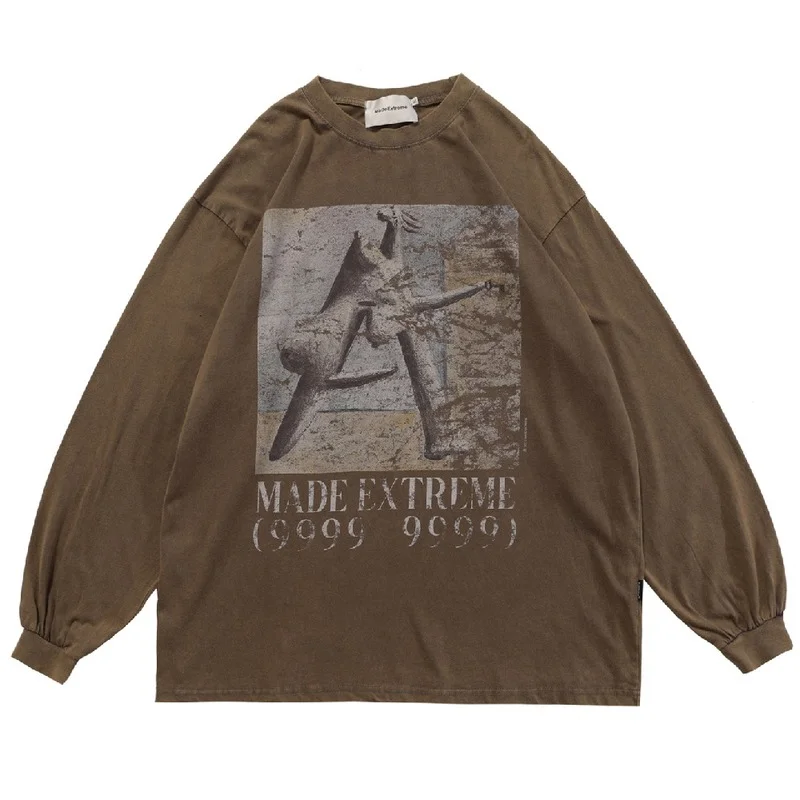 2022 Hip Hop Oversized Men T Shirt Letter Design Washed Graphic Print T-Shirt Harajuku Cotton Loose Long Sleeve Tshirt Men
2022 Hip Hop Oversized Men T Shirt Letter Design Washed Graphic Print T-Shirt Harajuku Cotton Loose Long Sleeve Tshirt Men