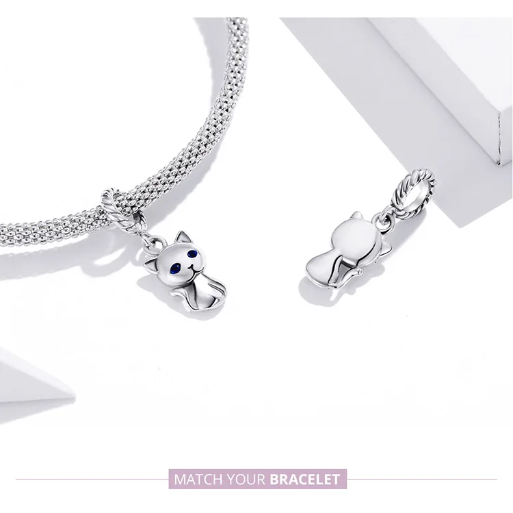 Authentic Cute Cat Animal Charm fit Original Bracelet and Necklace Fine Jewelry DIY Pendant Bijoux 925 Sterling Silver beads
Authentic Cute Cat Animal Charm fit Original Bracelet and Necklace Fine Jewelry DIY Pendant Bijoux 925 Sterling Silver beads