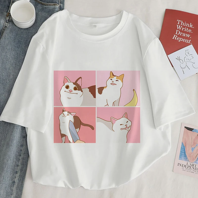 Cat Kawaii Anime Graphic Print T-shirt Women New Summer Fashion Korean Tshirt Harajuku Aesthetic White Tops Tees Female T Shirt
Cat Kawaii Anime Graphic Print T-shirt Women New Summer Fashion Korean Tshirt Harajuku Aesthetic White Tops Tees Female T Shirt