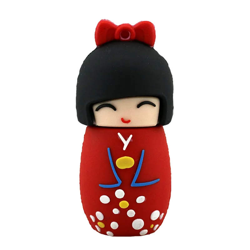 Japanese kimono doll cartoon anime beautiful sakura girl USB flash drive fashion custom personality creative gift 8g32g cute bow |