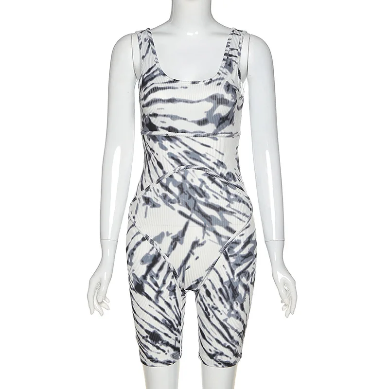 92P1737190 Summer suspender fashion sexy new women's printed sleeveless slim and hip lifting sports Jumpsuit
92P1737190 Summer suspender fashion sexy new women's printed sleeveless slim and hip lifting sports Jumpsuit